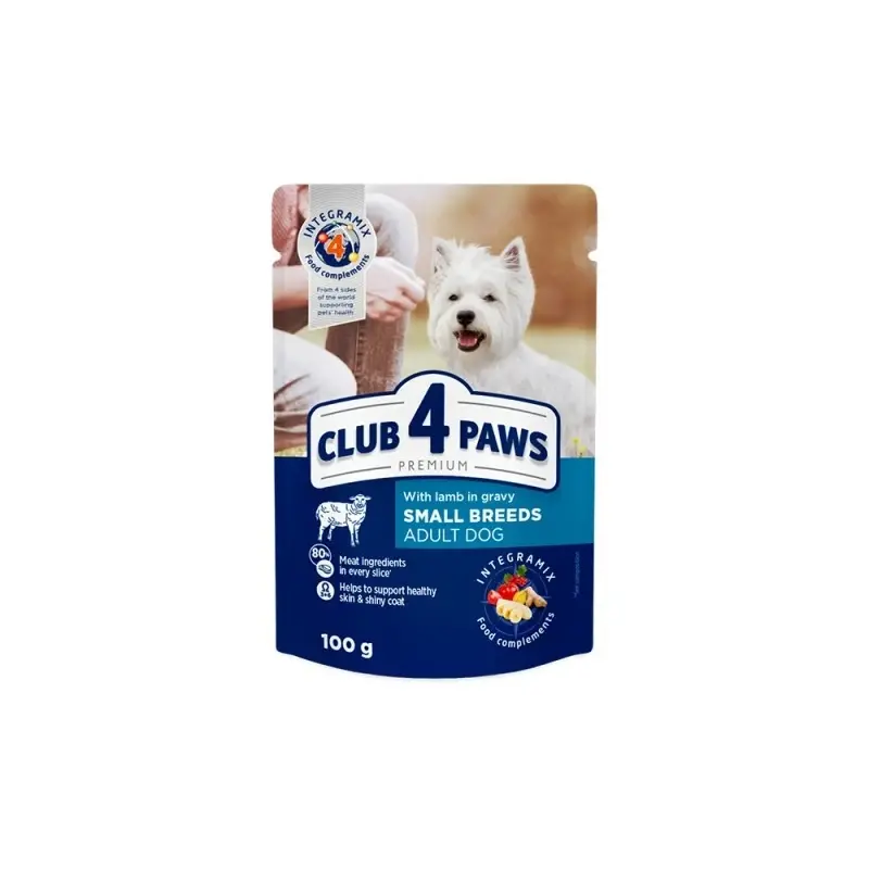 Club 4 Paws  Hrana Za Pse Malih Rasa Od Jagnjetine 100G