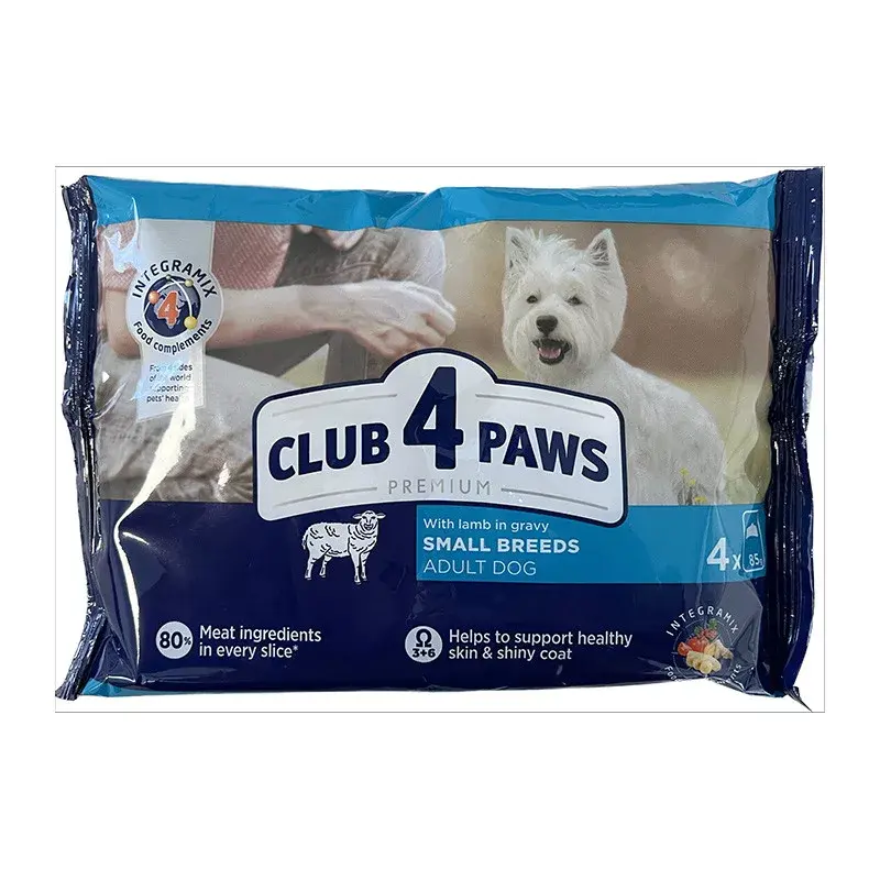 Club 4 Paws  Hrana Za Pse Malih Rasa Od Jagnjetine 4X85G