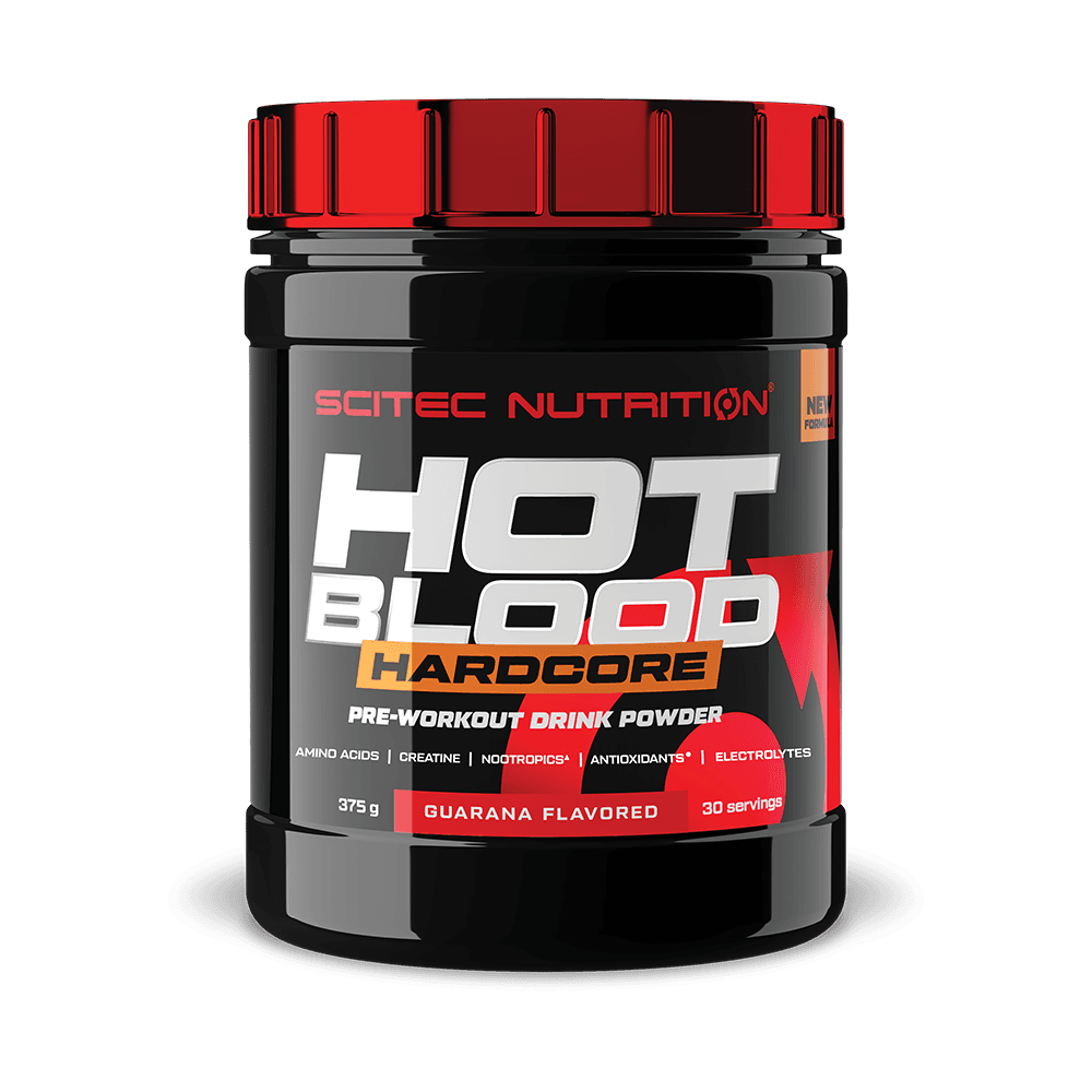 SCITEC NUTRITION Pre-workout HOT BLOOD HARDCORE, 375g, Crveno voće