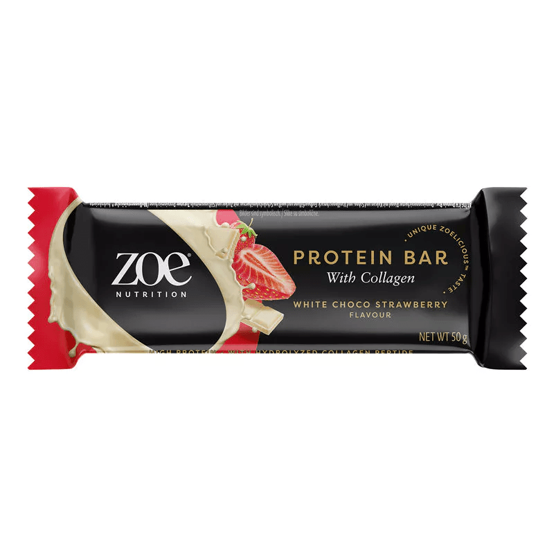 ZOE Proteinska čokoladica WHITE CHOCOLATE STRAWBERRY, 50g