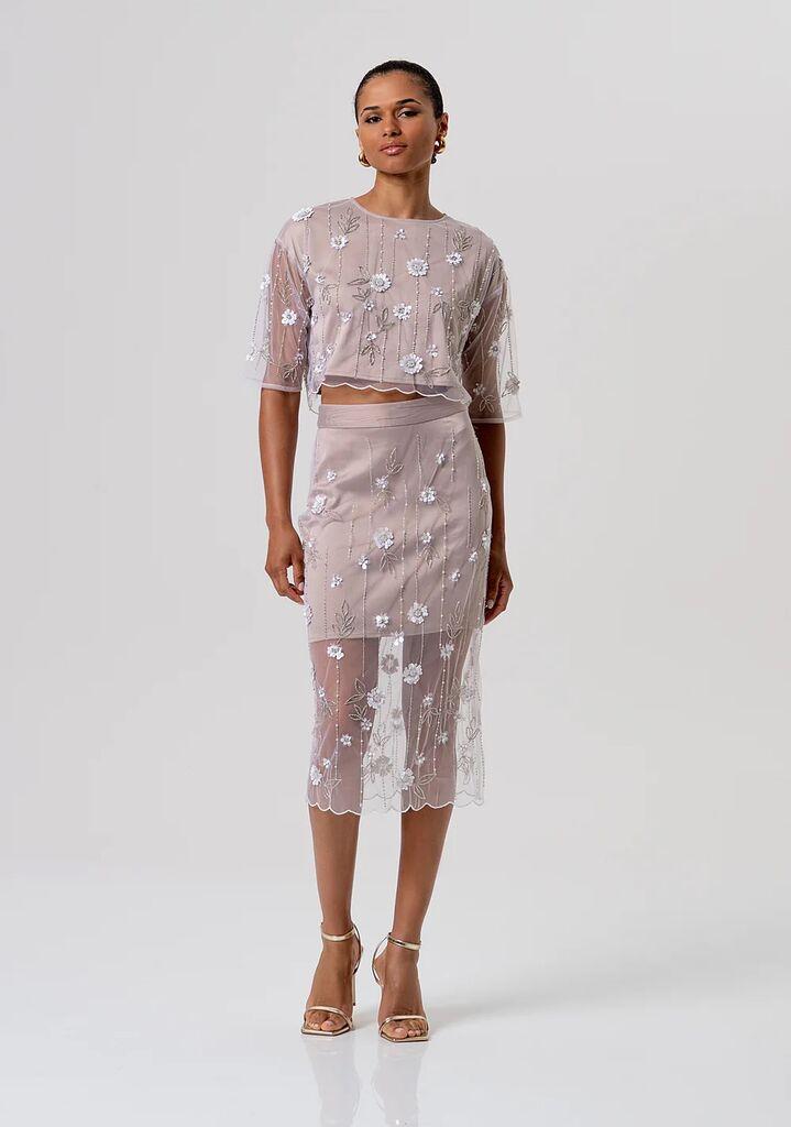 Fracomina Ženska suknja SS26ŽRFQ26SG2003W050, Krem