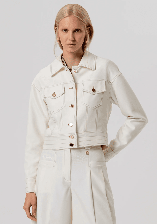 Fracomina Ženska jakna SS26ŽRFR26SJ1002W108, Bijela