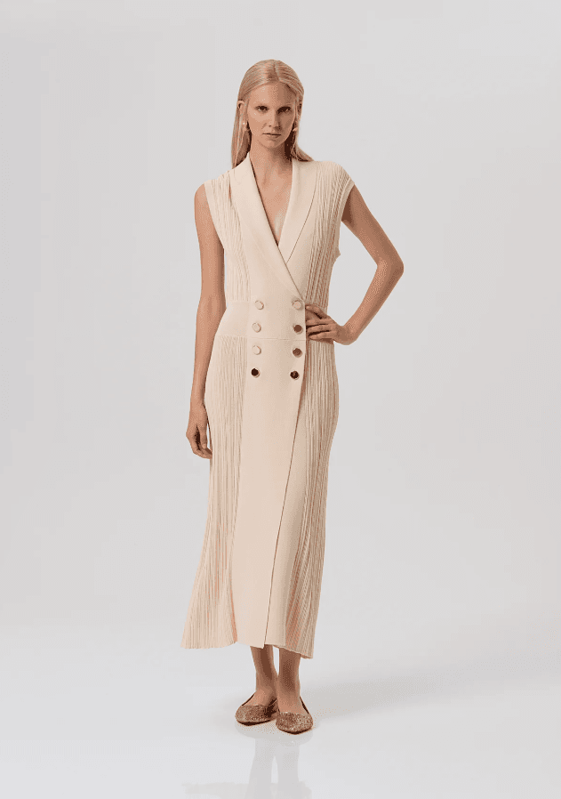 Fracomina Ženska haljina SS26ŽRFR26SD5007KB59, Bež