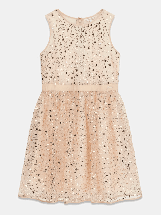 Guess Haljina za djevojčice SS26VRGJ6RK25KCLM0F123, Bež