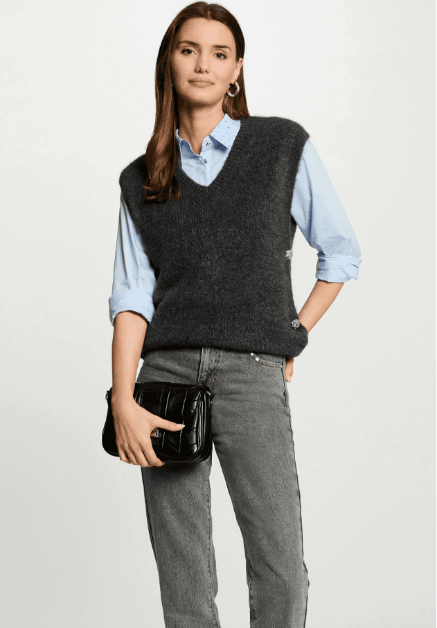 Morgan Ženski prsluk FW25ŽR242MPLUIEHAVF5, Sivi