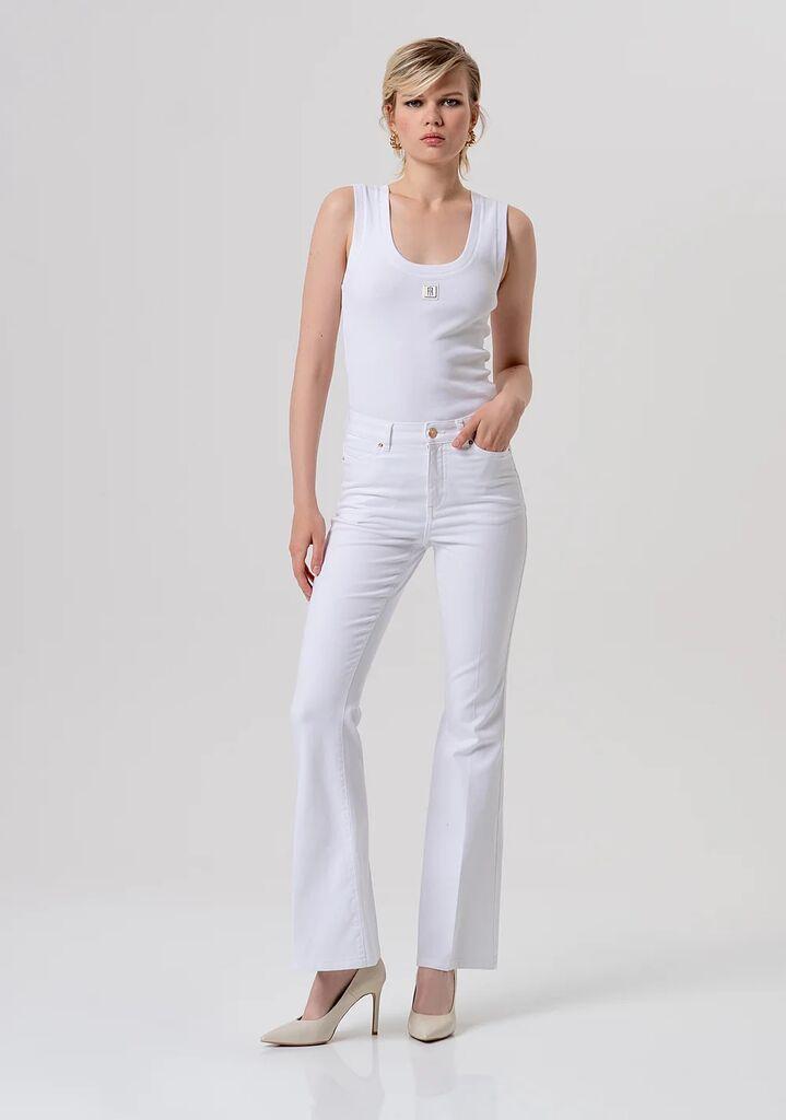 Fracomina Ženske pantalone SS26ŽRFP26SVA012W278, Bijele