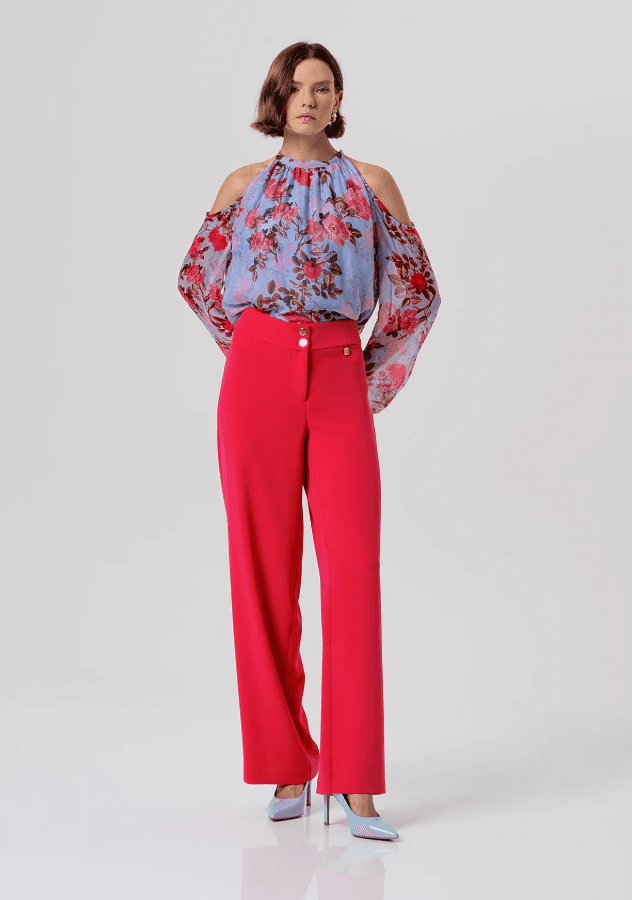 Fracomina Ženske pantalone SS26ŽRFR26SV3002W101, Crvene