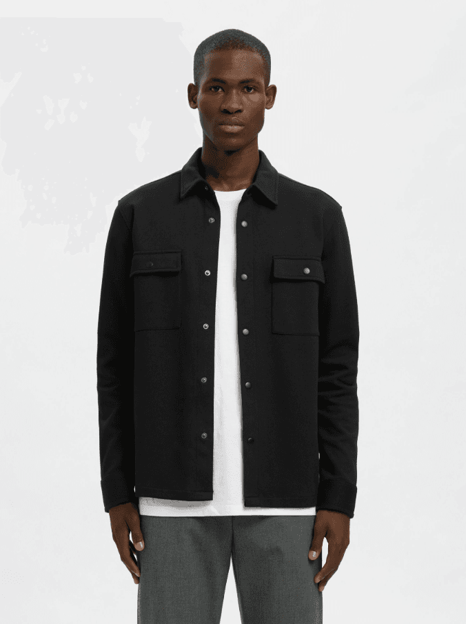 Selected Muška košulja SS26MR16085115SAVANN, Crna