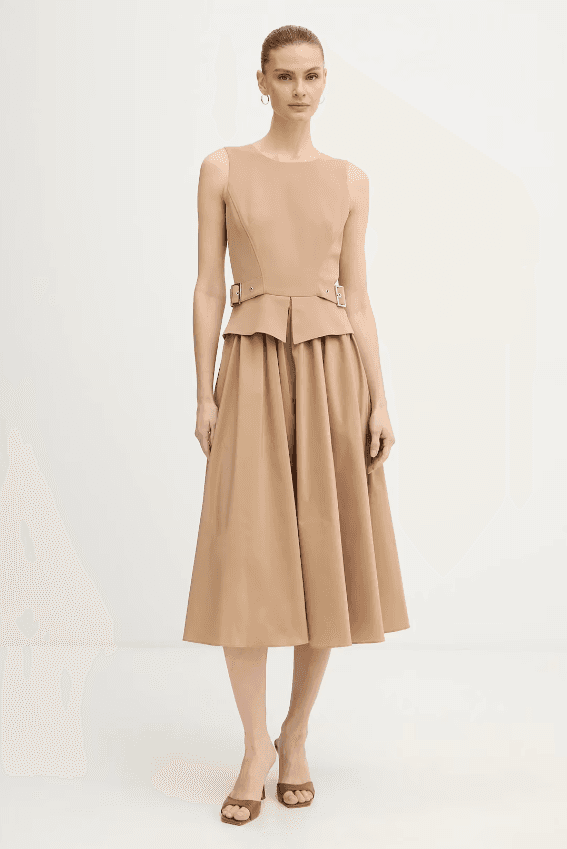 Karl Lagerfeld Ženska haljina SS26ŽRB1W130239468S6, Krem