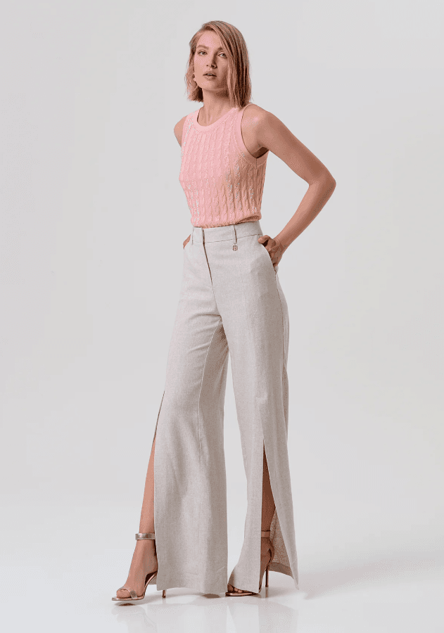 Fracomina Ženske pantalone SS26ŽRFR26SV3012W251, Bež