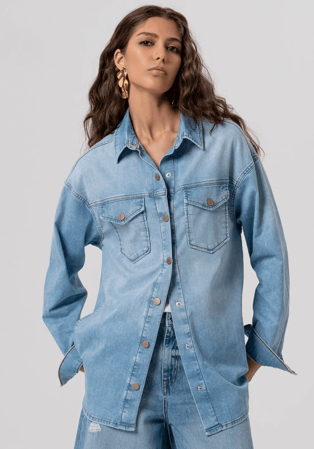 Fracomina Ženska košulja SS26ŽRFP26ST6031D062, Plava