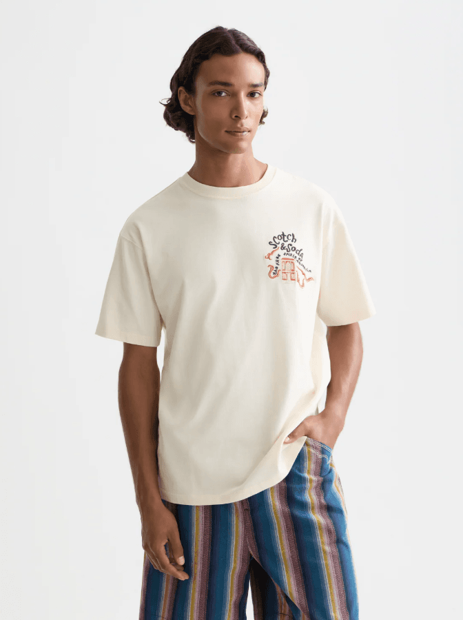 Scotch & Soda  Muška majica SS26MRSS183077270, Krem