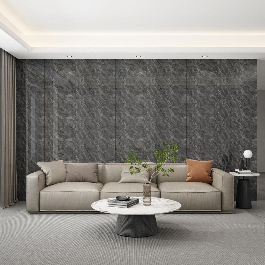 Tapeta Samoljepljiva Panel Zidna Obloga 60Cm.X 2.8 Metara X 2.5 Mm Debljine Fc7016  Sara Mermer, Tamnosiva