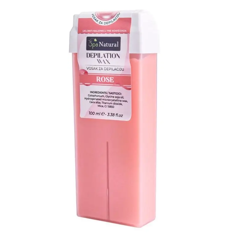 Spa prirodni vosak za depilaciju u ulošku Rose, 100 ml