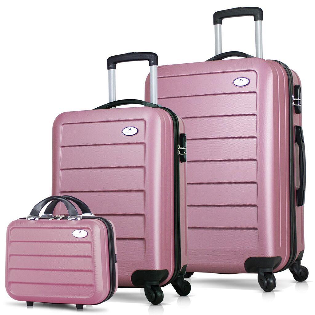 MyValice set kofera 8565, 3 dijela, ružičasto zlato