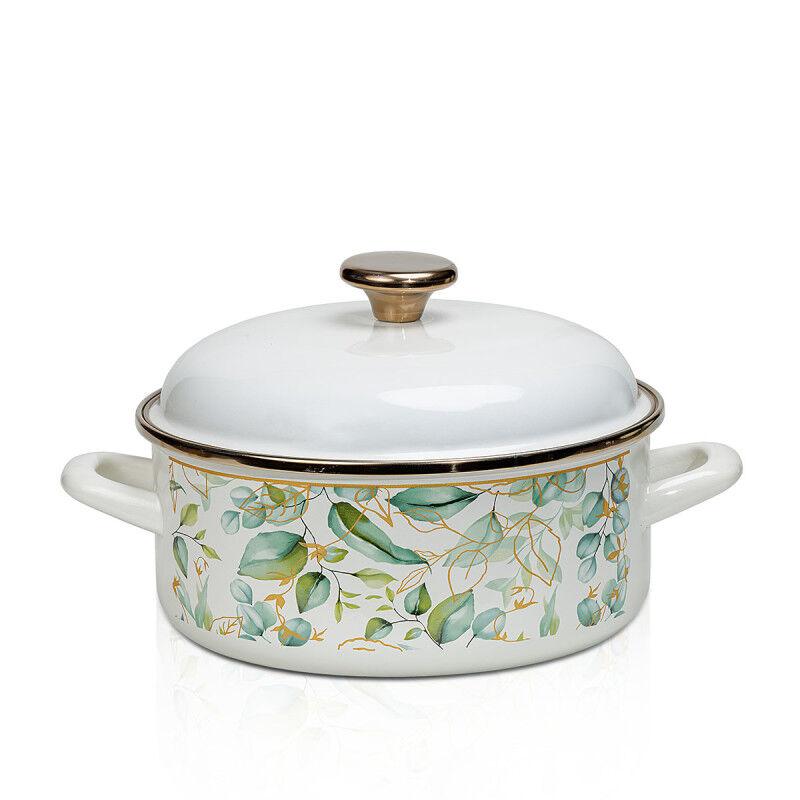 Metalac plitka šerpa ZELENI LISTIĆI 22cm/3,5lit