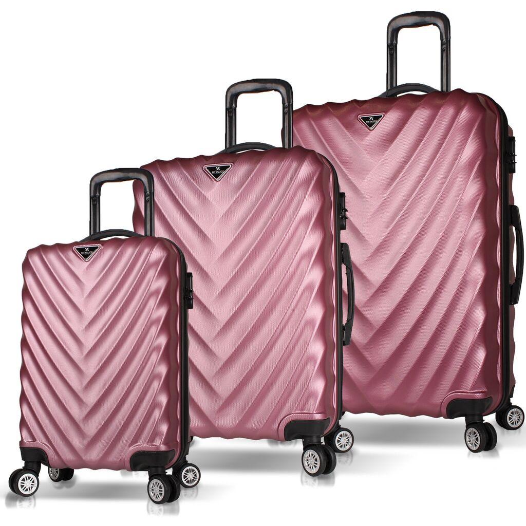 MyValice set kofera 6609, 3 dijela, ružičasto zlato