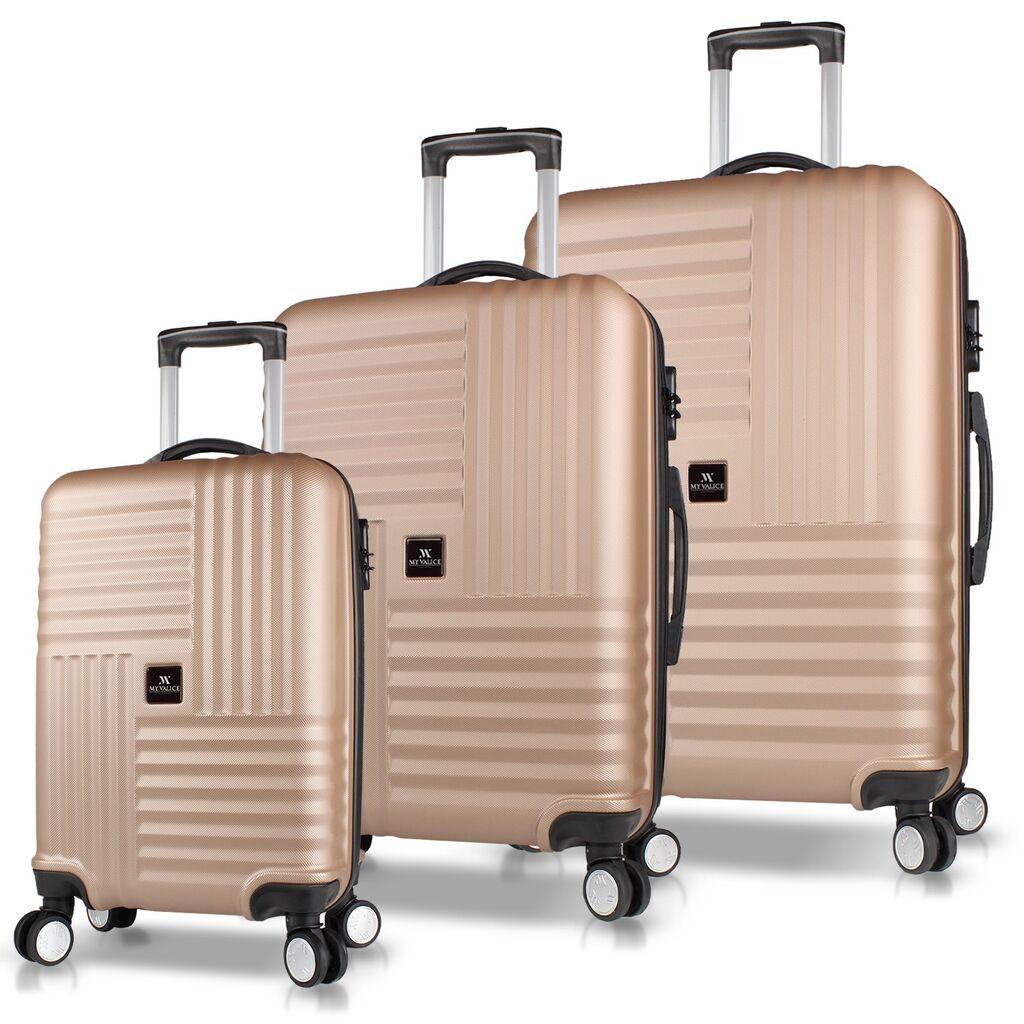 MyValice set kofera 8104, 3 dijela, zlatna boja
