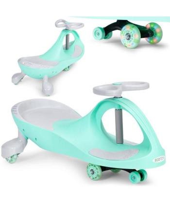 Eco Toys Pusher za djecu Wiggle sa LED točkovima, zelena