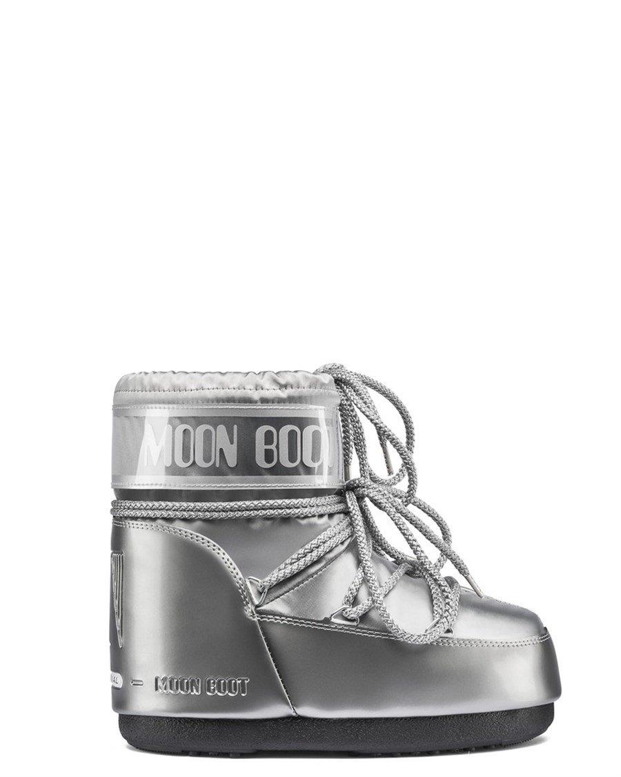 Moon Boot Classic Low Glance čizme ženske, Siva