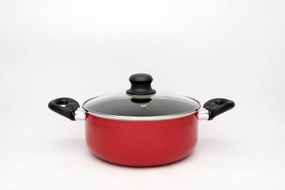 Šerpa Sa Dvije Rucke  I Staklenim Poklopcem /Indukciono Dno 22*9Cm  .Aluminijum