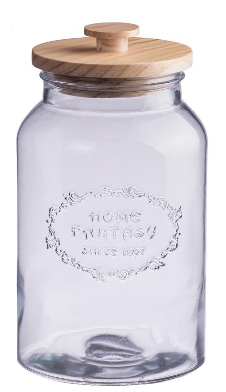 Staklena Zdjela Sa Poklopcem Od Bambusa D16Xh29