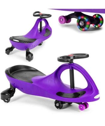 Eco Toys Pusher za djecu Wiggle sa LED točkovima, ljubičasta