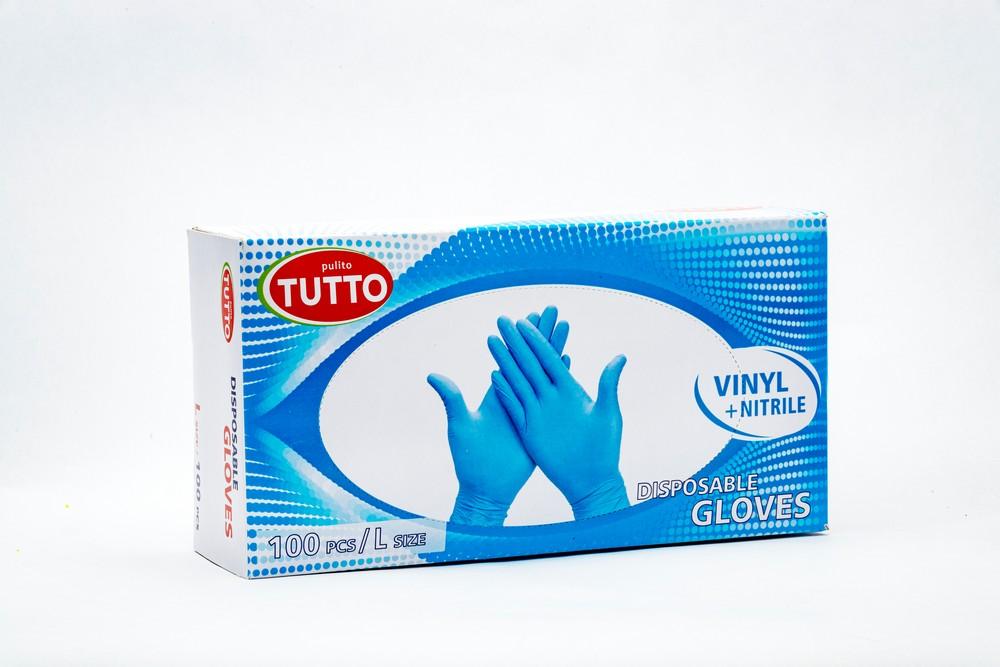 Rukavice Vinil+Nitrile L 100/1 Plave