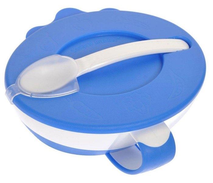 CANPOL Posuda sa kašikom za bebe 31/406 350 ml plava