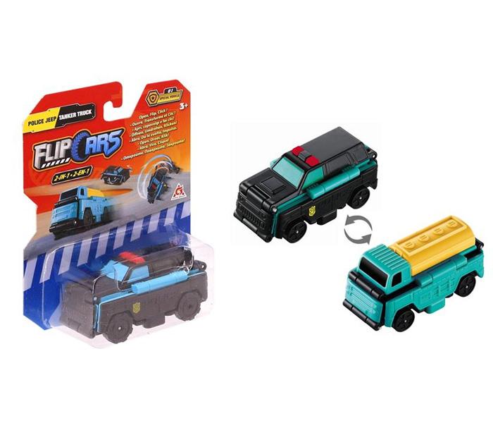 FLIP CARS Automobil 2u1 Policijski džip i kamion cisterna