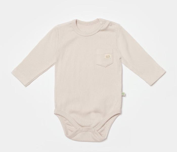 BiOrganic Bodi za bebe dugi rukav, Bež