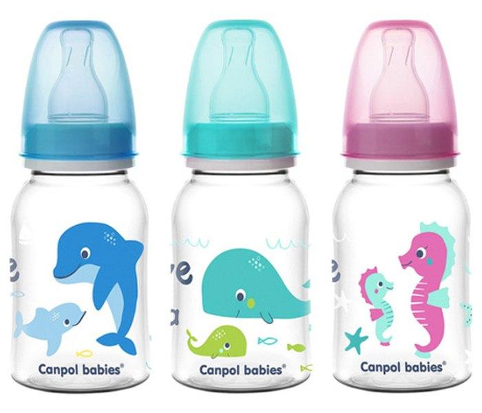 Canpol Flašica za bebe, 120 ml, bpa free, love & sea, Bijela