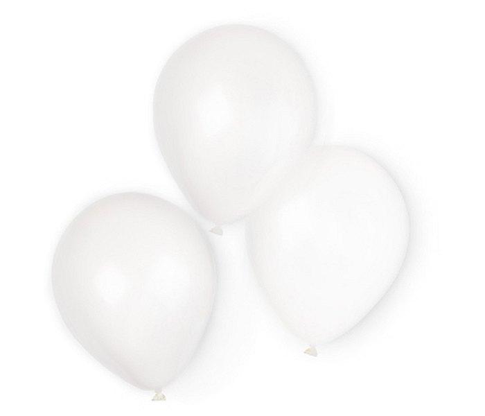 Amscan 10 balona od lateksa klasični 20.3/8cm, Bijeli