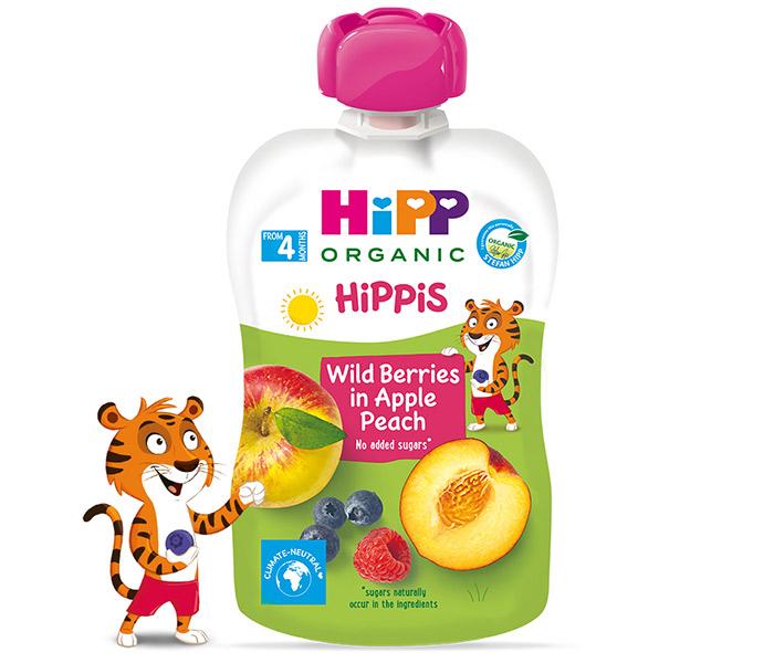 HIPP Voćni pire za bebe od jabuke, breskve i šumskog voća 100g