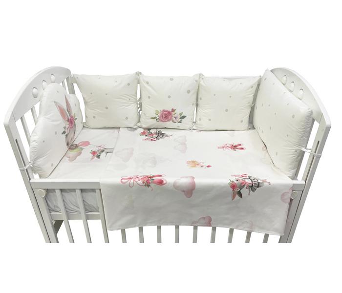 Kidzz Posteljina 10 djelova zeka, Bijela