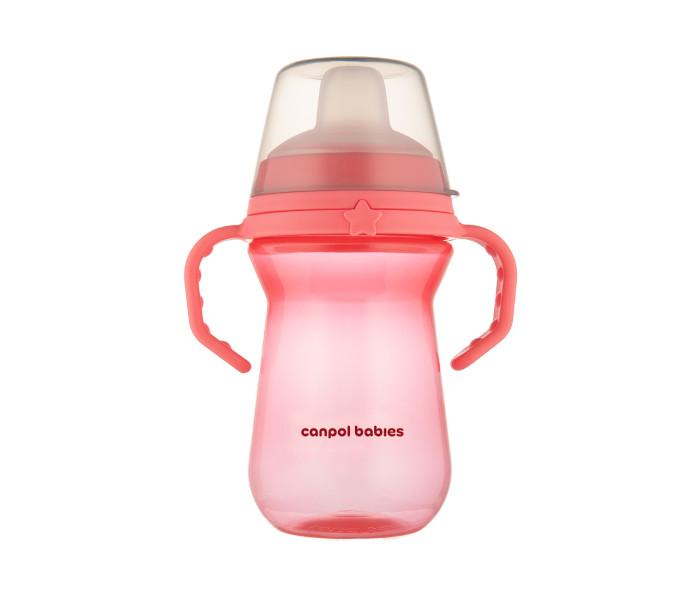 CANPOL BABIES šolja sa silikonskim kljunom 250ml (56/615) roza