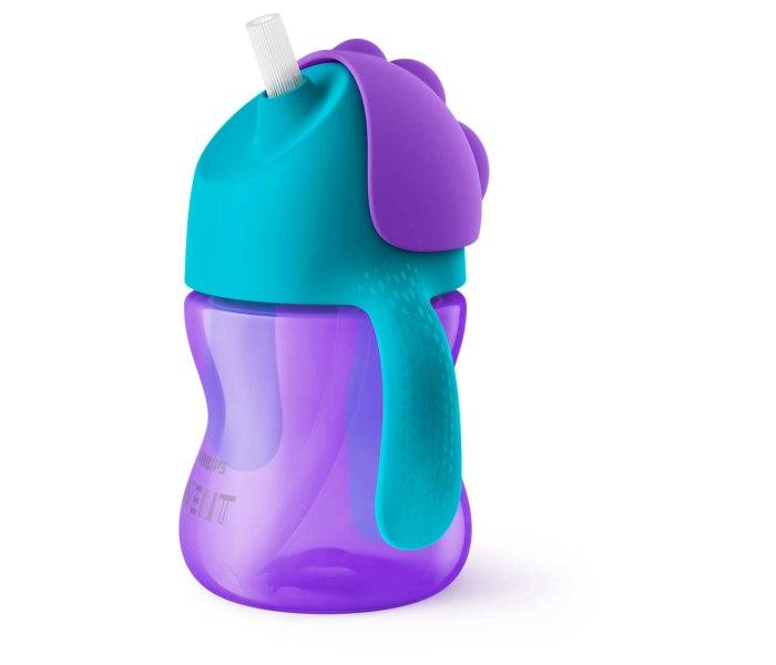 PHILIPS AVENT Čarobna šolja sa slamkom 1912 200 ml ljubičasto-tirkizna