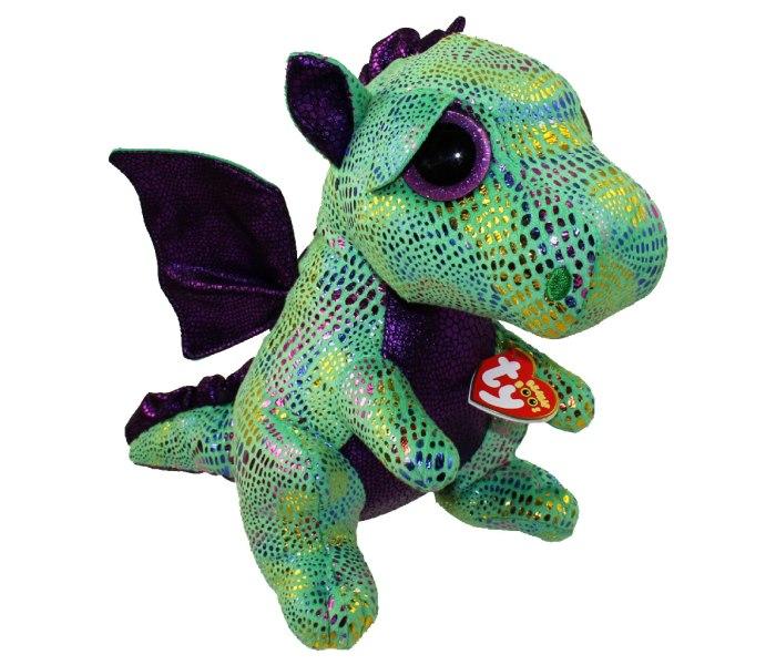 TY Green Dragon PLISH BOOS CINDER, 24 cm