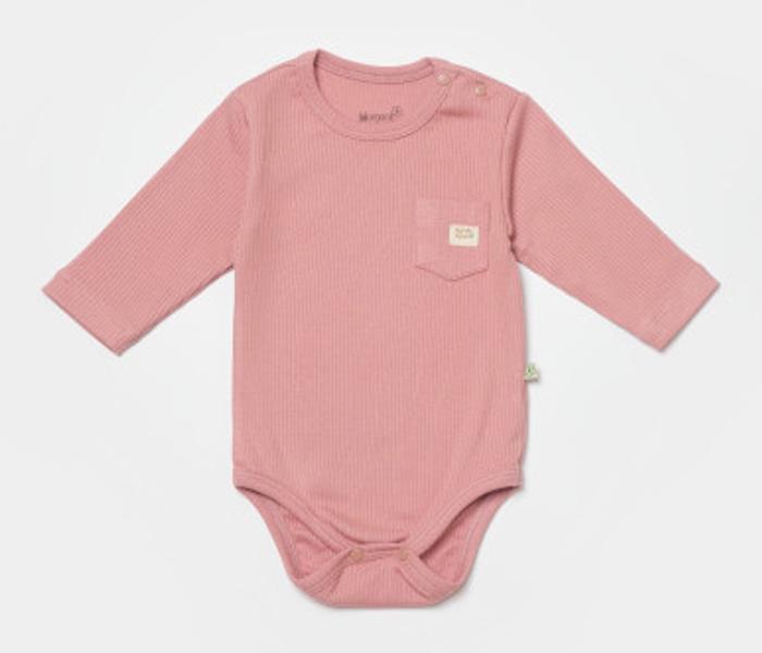 BiOrganic Bodi za bebe dugi rukav, Crvena
