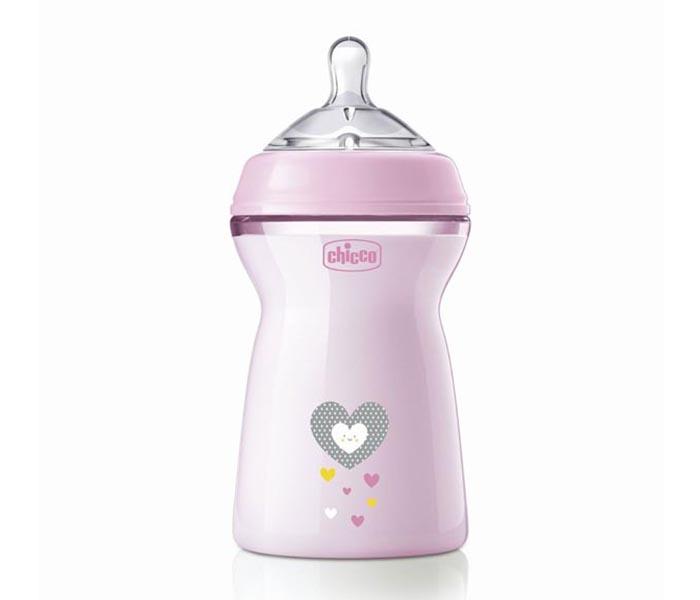 Chicco Nf Plastična boca za djevojčice, 330ml, 6m+, roze