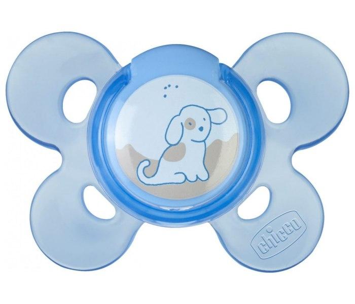 Chicco Varalica physio silikon 0-6m 1/1 0%bpa plava comfort ,Plava