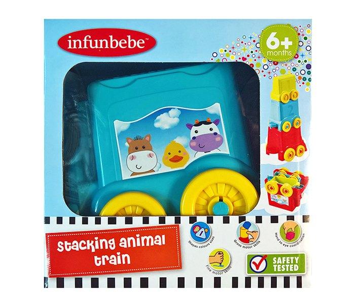 Infunbebe Igracka za bebe voz sa zivotinjama,Plava