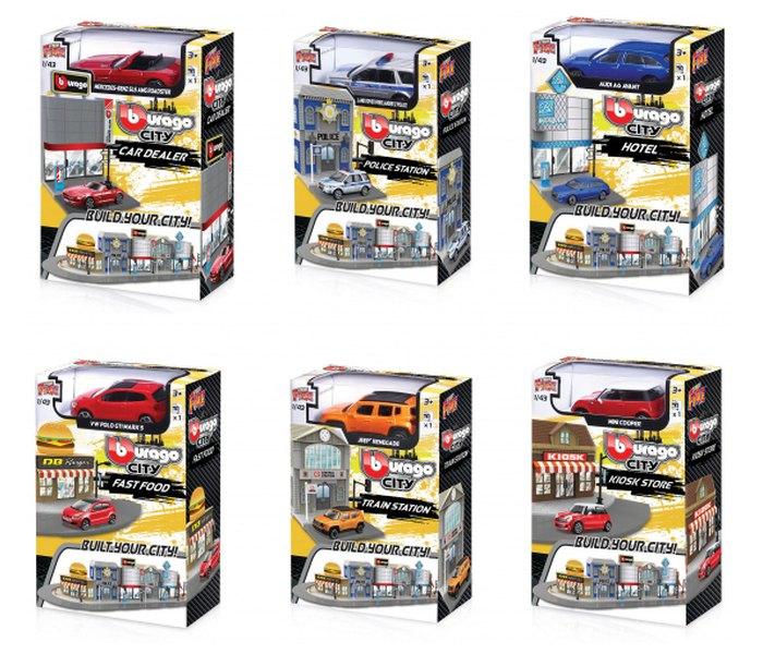 Burago Igračka Burago fire stanica i vozilo 1/43