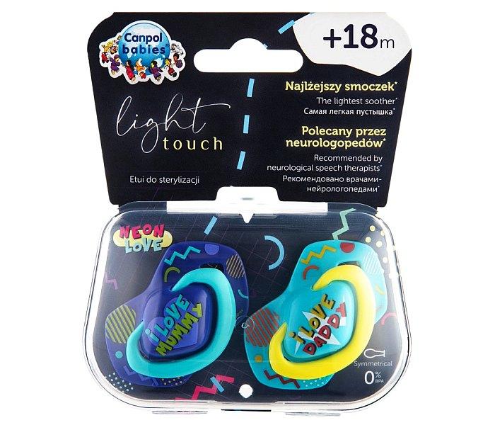 CANPOL BABIES Silikonska lutka za bebe Love 18M+ 2/1 neon plava i ljubičasta