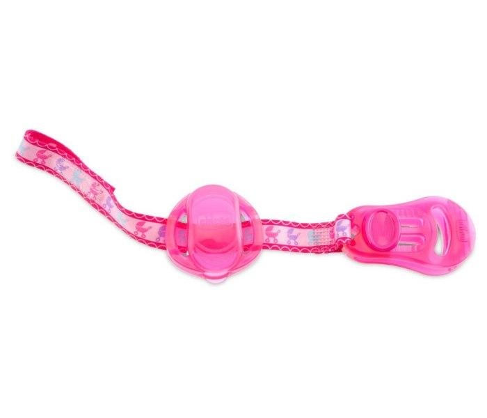 Chicco lančić za cuclu sa poklopcem, roze