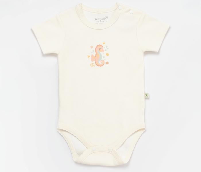 BiOrganic Bebi bodi kratki rukav, Bež
