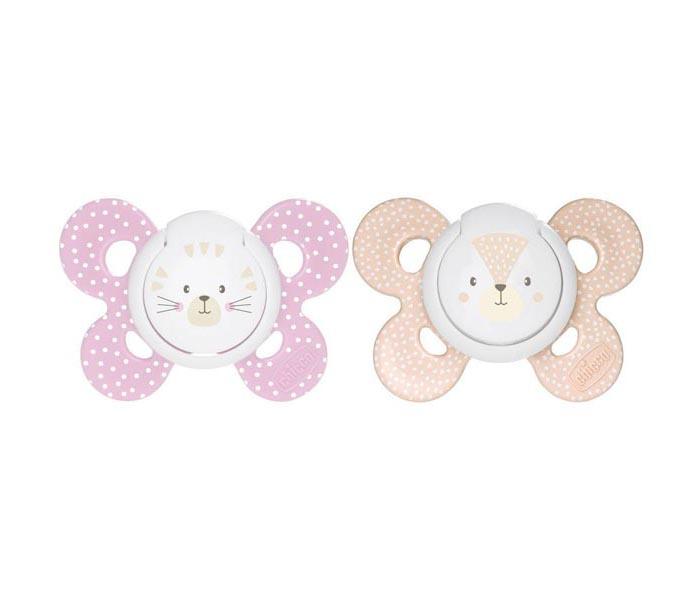 Chicco Varalica physio silikon 6-16m+ 2/1 0%bpa-ljubičasta comfort ,Roze