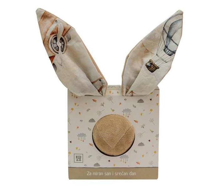 Kidzz plišana Igračka za bebe-avion, Smeđa (braon)