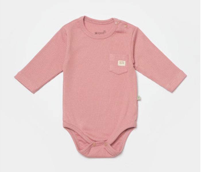 BiOrganic Bodi za bebe dugi rukav, Crvena