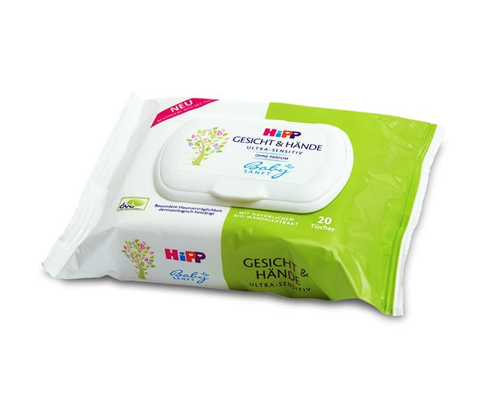 HiPP Vlažne maramice za lice i ruke 20kom
